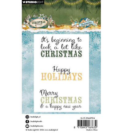Studio Light - Transparente Stempel – Sentiments Christmas Forest Nr. 954