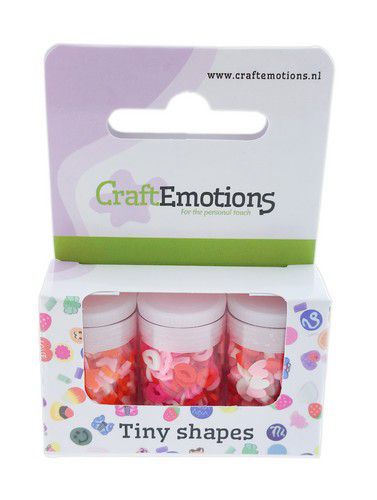 CraftEmotions Tiny Shapes - 3 tubes - Love CraftEmotions Tiny Shapes - 3 tubes - Love