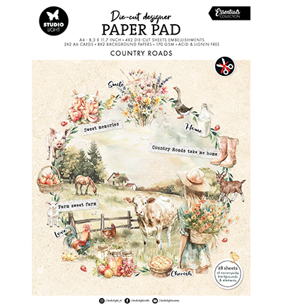 SL - Die-cut Paper Pad Country roads Essentials nr.310