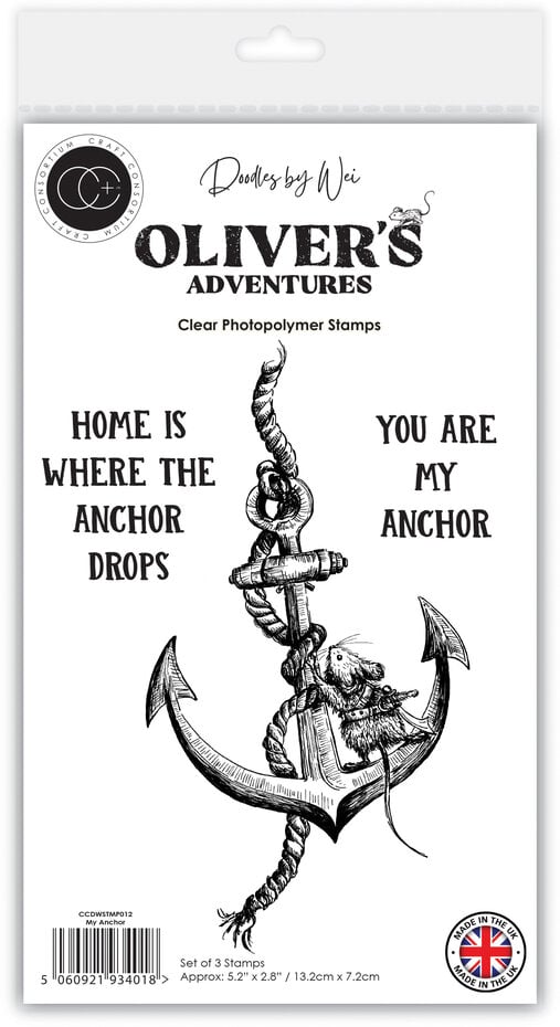 Craft Consortium - Oliver's Adventures A6 Clear Photopolymer Stamp Set Anchor
