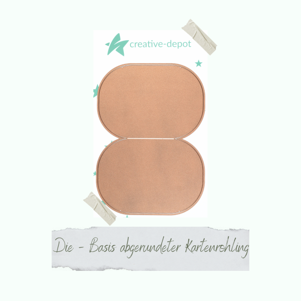 Creative Depot -  Die - Basic - Basis - Abgerundeter Kartenrohling 