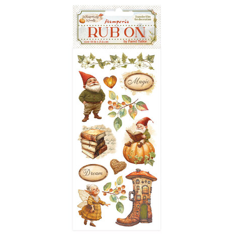 Stamperia - Whispering Woods Rub-On 4x8,5 Inch Gnome  Stamperia - Whispering Woods Rub-On 4x8,5 Inch Gnome