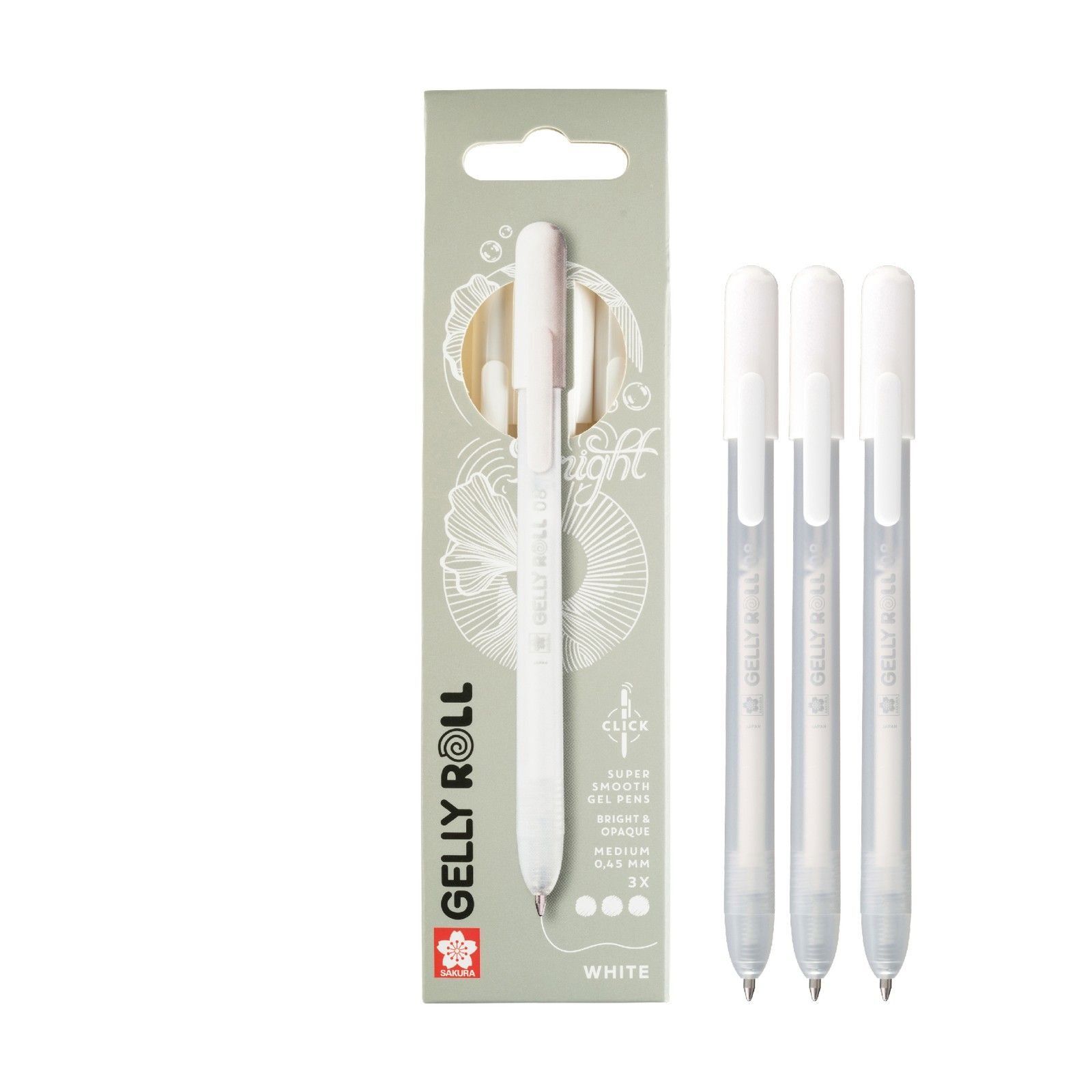 Sakura • Gelly Roll Retractable Classic Set White 3pcs