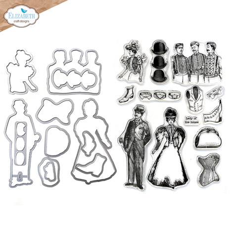 Elizabeth Craft Designs - Mr. & Mrs. Stamp & Die Set 