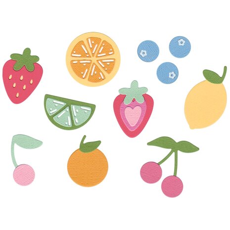 Sizzix - Thinlits Die by Letters by Shells Fruit Doodles (17pcs)