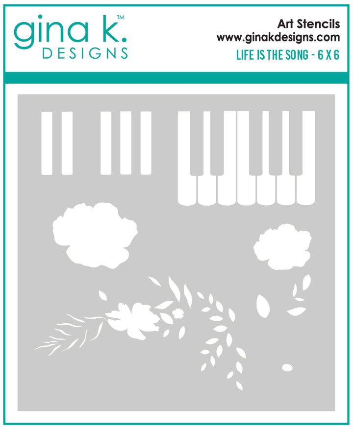 Gina K Designs - STENCIL- Life is the Song Gina K Designs - STENCIL- Life is the Song