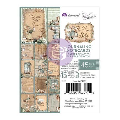 Prima Marketing - The Home Baker 3x4 Inch Journaling Cards  Prima Marketing - The Home Baker 3x4 Inch Journaling Cards