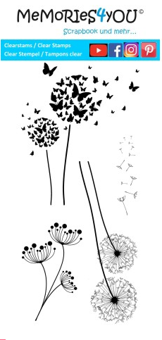 Memories4you Slimline - Stempel " Pusteblume " Memories4you Slimline - Stempel " Pusteblume "