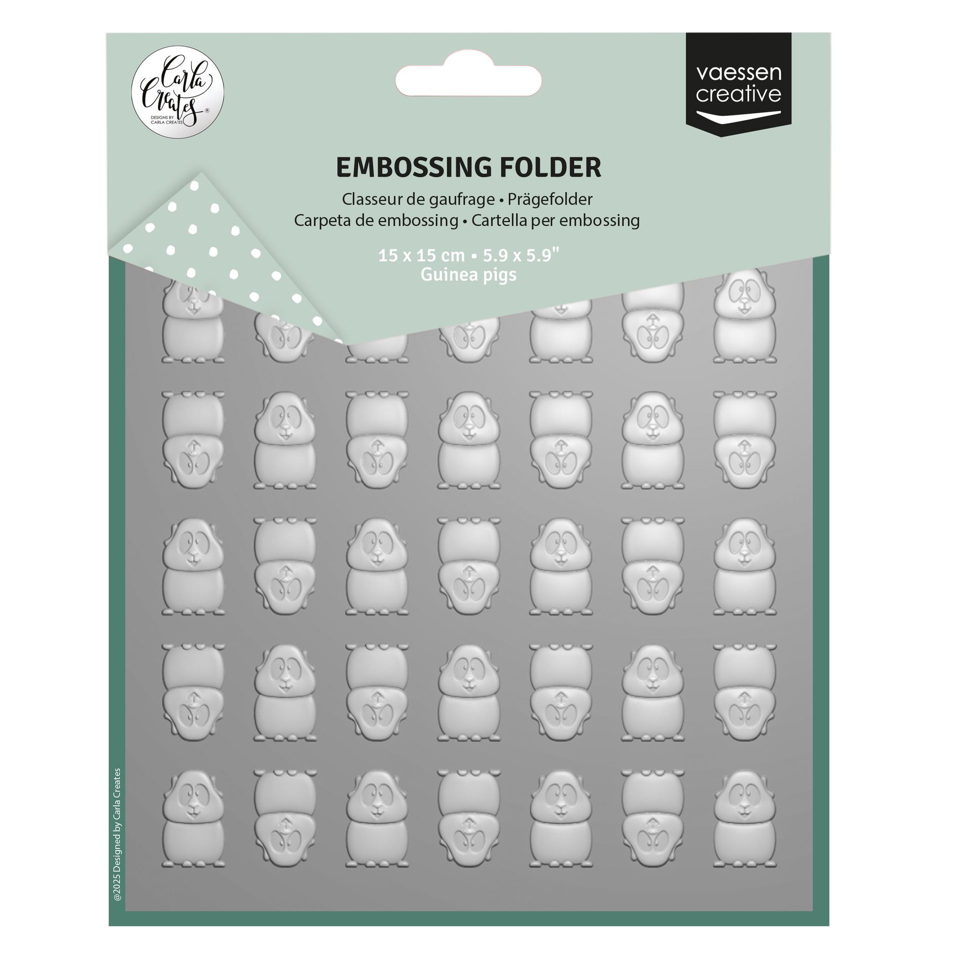 Vaessen Creative • Prägefolder Meerschweinchen 15x15cm Vaessen Creative • Prägefolder Meerschweinchen 15x15cm