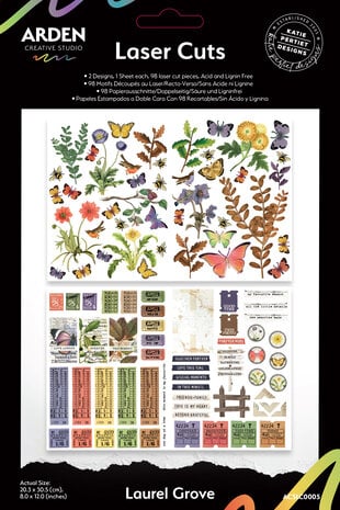 Arden Creative Studio - Laurel Grove Laser Cuts (98pcs) Arden Creative Studio - Laurel Grove Laser Cuts (98pcs)