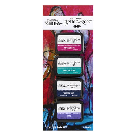 Spellbinders Dina Wakley - BetterPress Ink Mini Set Happy Spellbinders Dina Wakley - BetterPress Ink Mini Set Happy
