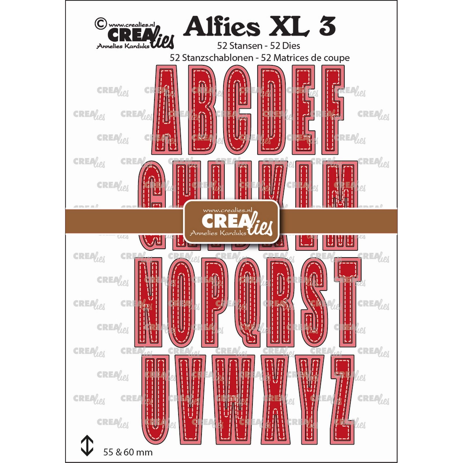 Crealies • Alfies XL Cutting Dies No. 03 Capitals with Shadow Crealies • Alfies XL Cutting Dies No. 03 Capitals with Shadow