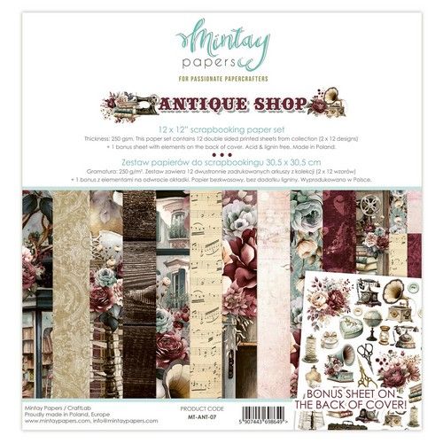 Mintay 12 x 12 Paper Set - Antique Shop