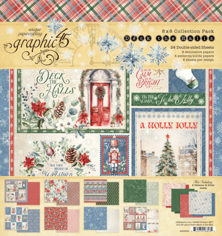 Graphic 45 - Deck the Halls 8x8 Inch Collection Pack Graphic 45 - Deck the Halls 8x8 Inch Collection Pack