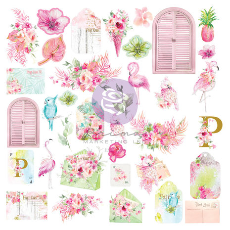 Prima Marketing - Postcards from Paradise Ephemera (72pcs)