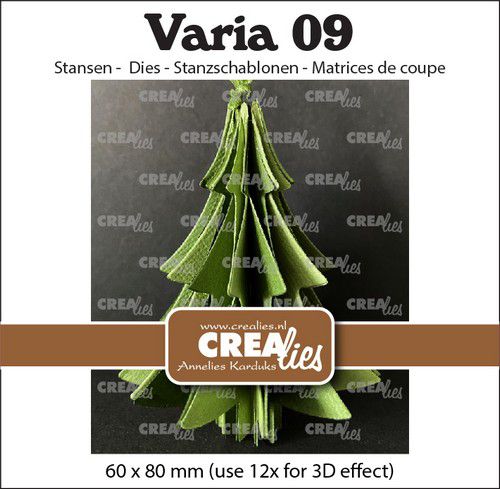 Crealies Varia 09 3D-Weihnachtskugel