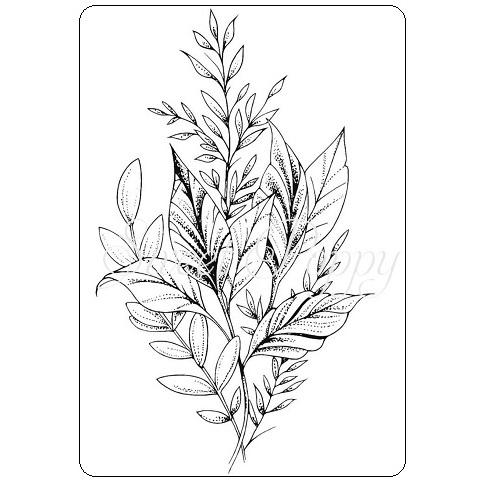 Sweet Poppy Stencil: Leaf Arrangement Stamp