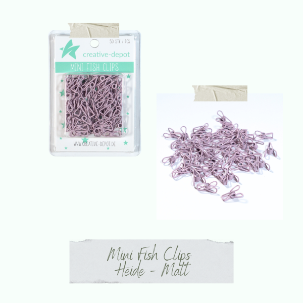 Creative Depot -   Mini Fish Clip - Heide - Matt - 50 Stück 