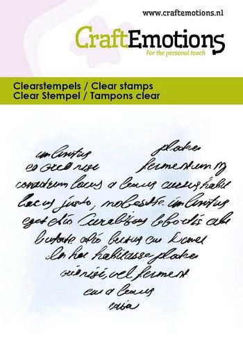 CraftEmotions clearstamps 6x7cm - Herz-Hintergrund-Handschrift