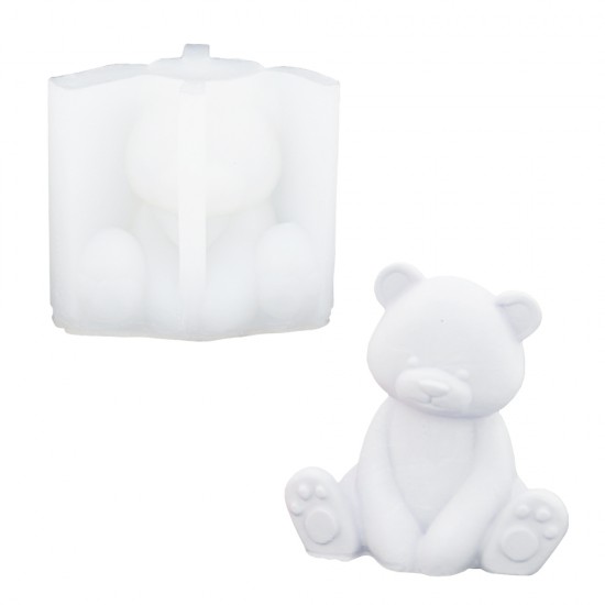 Silicone mold 12cm x 10,5cm - Sitting bear