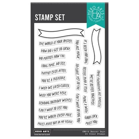 Hero Arts Clear Stamp - Summer By The Shore Clear Stamps Banner Days