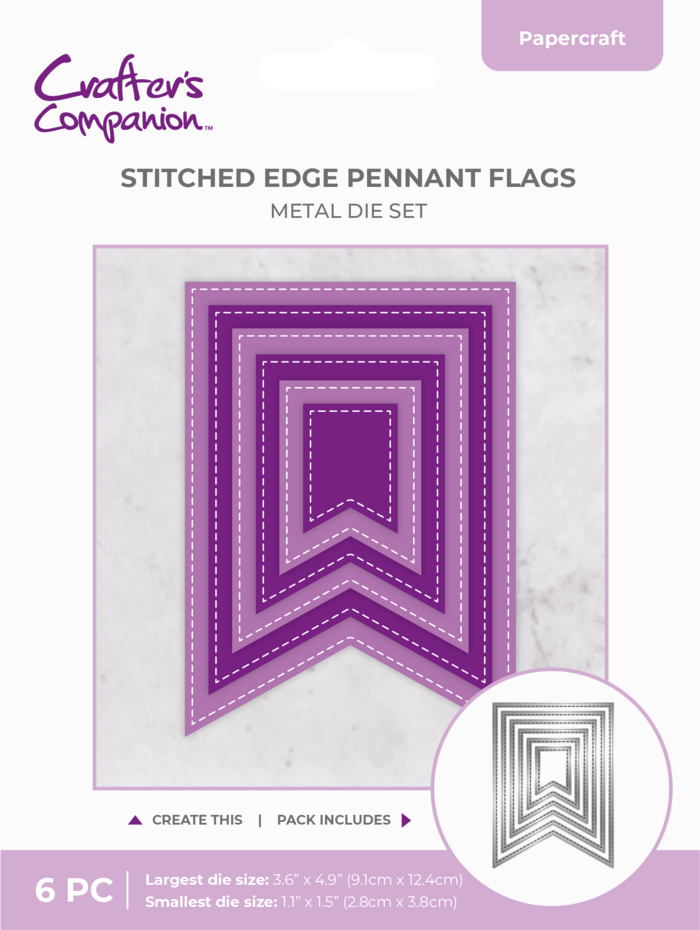 Crafter's Companion - Stitched Edge Metal Die Pennant Flags