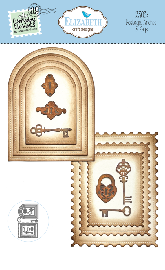 Elizabeth Craft Designs - Romantic Revival Die Postage, Arches & Keys