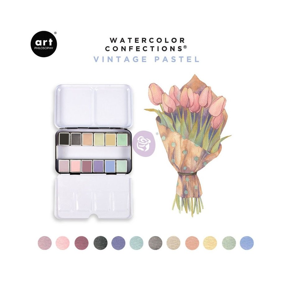 Art Philosophy - Watercolor Confections Vintage Pastels