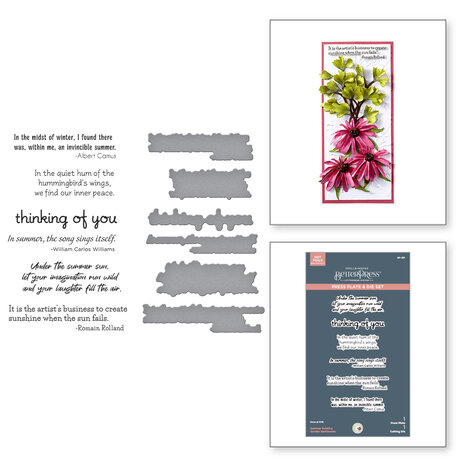 Spellbinders - Summer Solstice Garden BetterPress Plate & Die Set Sentiments