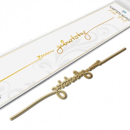Karten-Kunst Hot Foil Plate kk-HF030 - Schriftzug zum Geburtstag  Karten-Kunst Hot Foil Plate kk-HF030 - Schriftzug zum Geburtstag