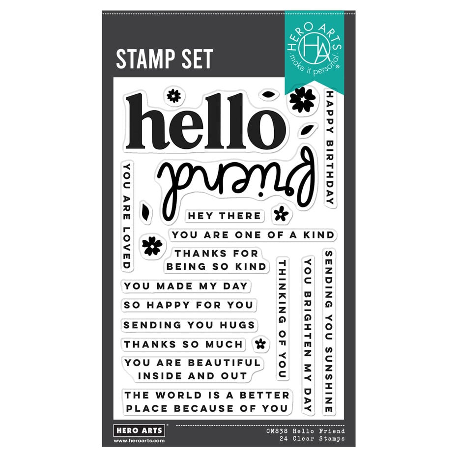 Hero Arts - You've Got a Friend Clear Stamp Set Hello Friend