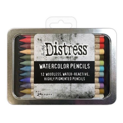 Ranger Tim Holtz Distress Watercolor Pencils 12 St Kit #6 Ranger Tim Holtz Distress Watercolor Pencils 12 St Kit #6