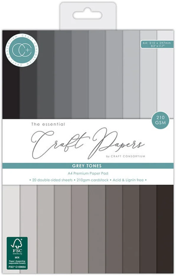 Craft Consortium - The Essentials A4 Premium Cardstock Pad Warm Tones