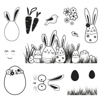 Rayher - Clear Stamps Hasenfamilie  Rayher - Clear Stamps Hasenfamilie