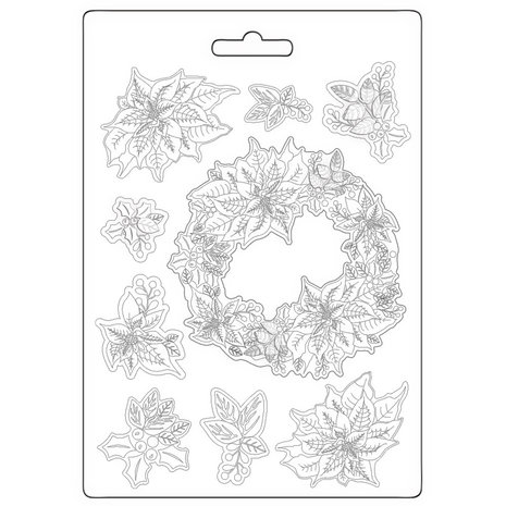stamperia-soft-mould-a4-poinsettia-k3pta4549