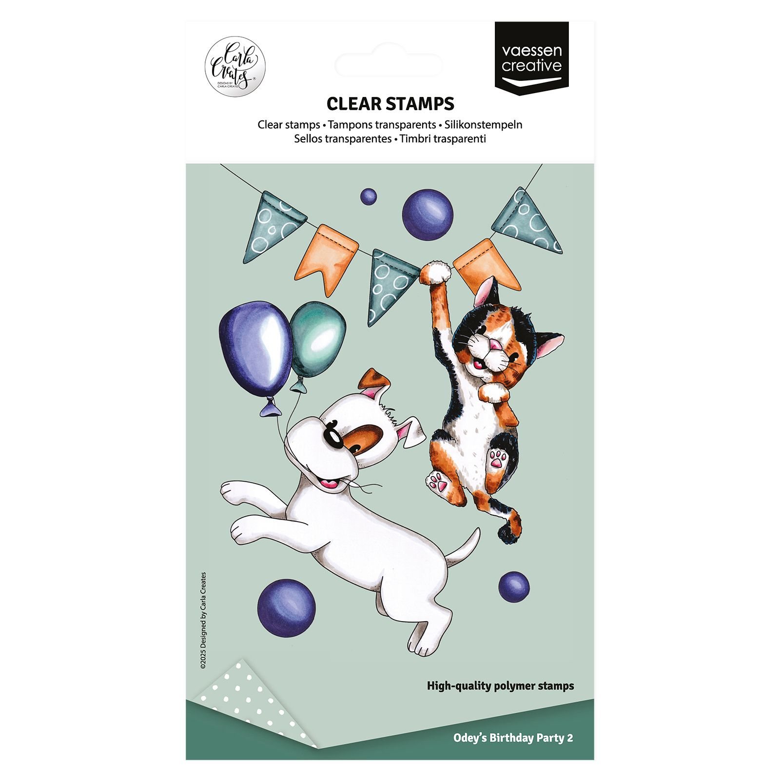 Vaessen Creative • Silikonstempel Odey's Birthday Party 2