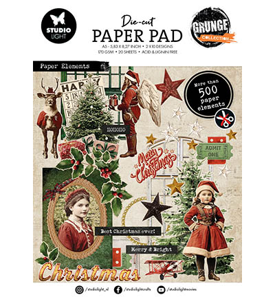 SL - Die-cut Paper Pad Background paper Grunge Collection nr.328