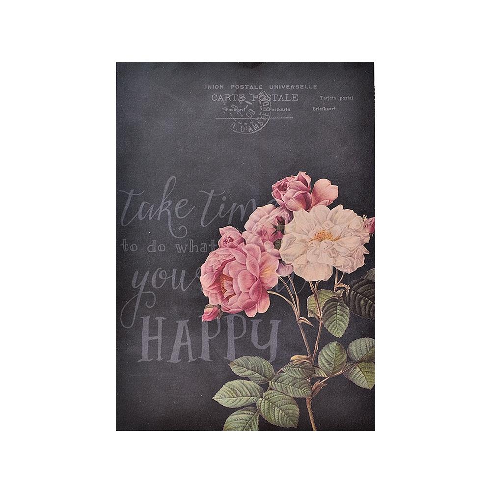 Little Birdie Decoupage Paper A4 4/Pkg -  Pretty Primrose & Be Happy