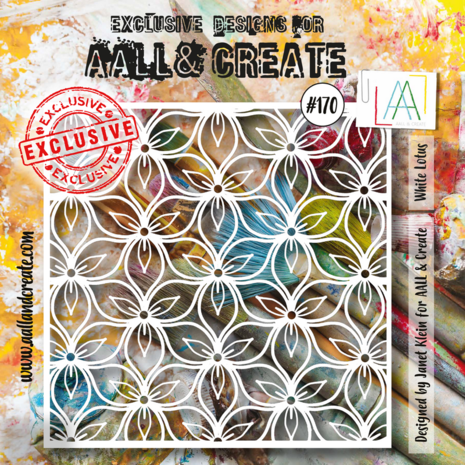 AALL & Create - Stencil 6x6 Inch White Lotus