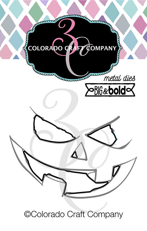 Colorado Craft Company Metal Die Set -  Big & Bold ~ Scary Pumpkin Dies