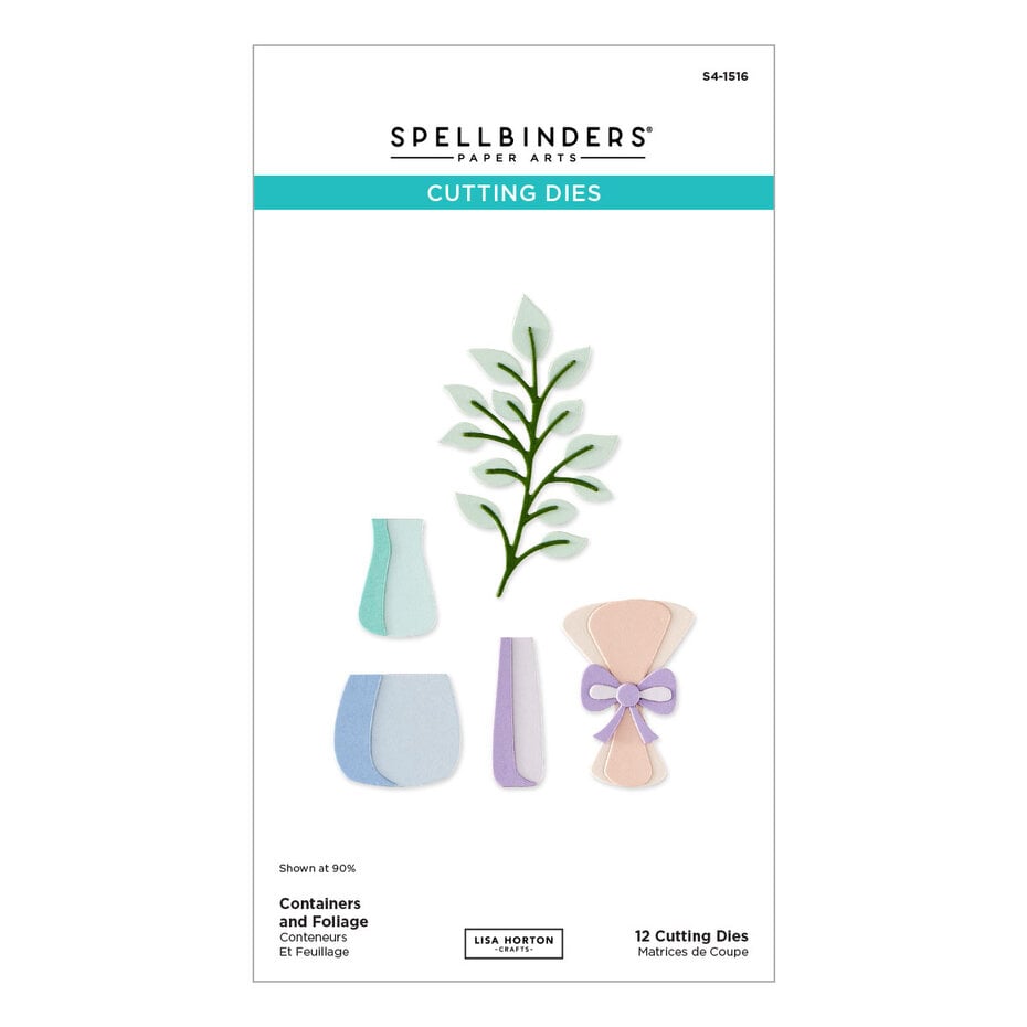 Spellbinders - Summertime Etched Dies Containers and Foliage by Lisa Horton