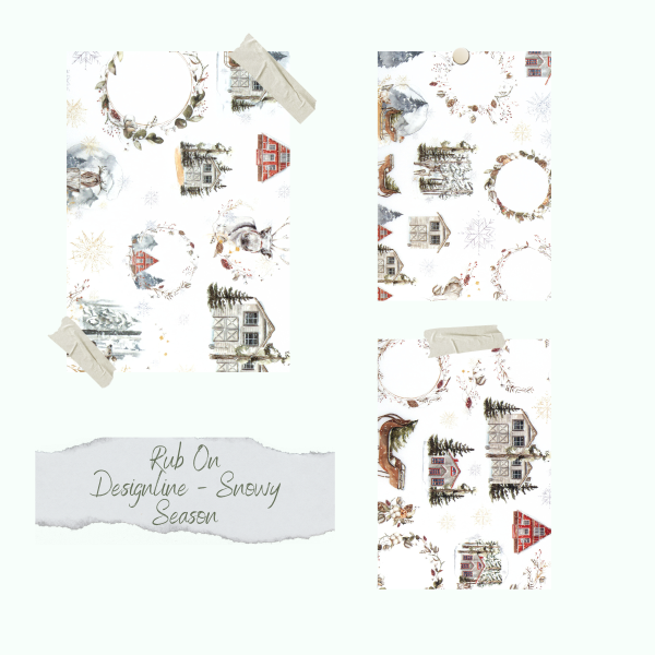 Creative Depot - Rub-Ons - Designline - Snowy Season - A5 - 3 Bögen Creative Depot - Rub-Ons - Designline - Snowy Season - A5 - 3 Bögen