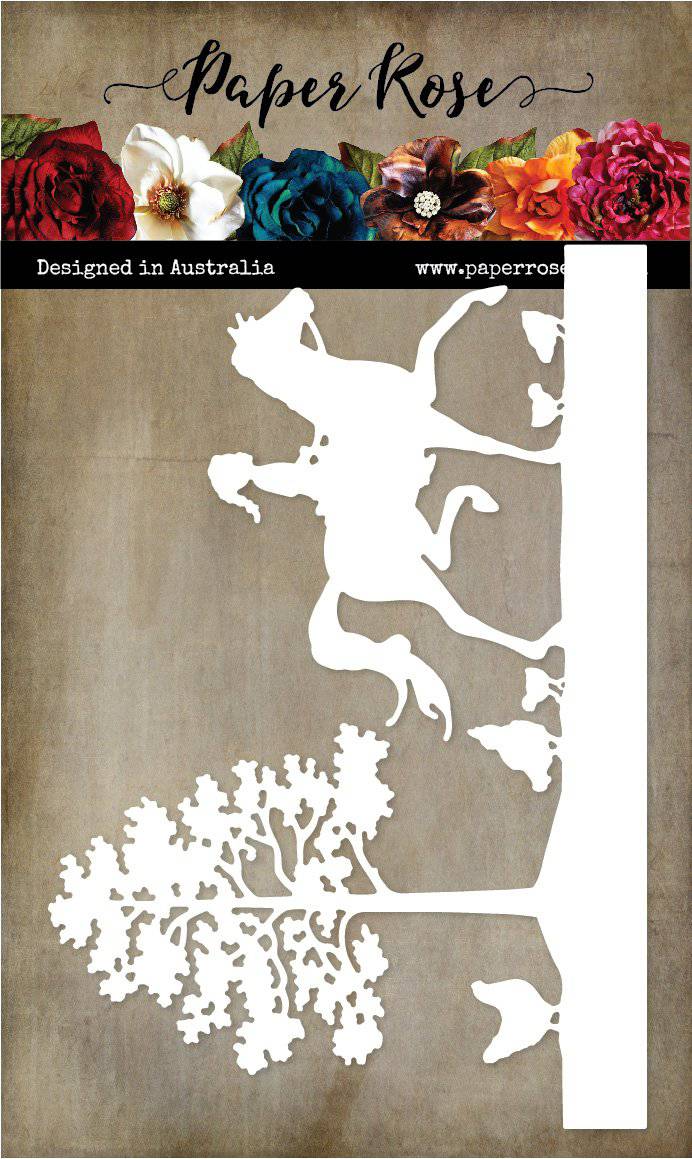 Paper Roses - Afternoon Ride, Girl on Horse with Chickens Metal Cutting Die Paper Roses - Afternoon Ride, Girl on Horse with Chickens Metal Cutting Die