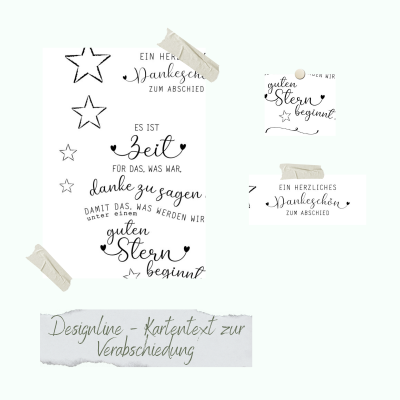 Creative Depot -   Stempelset - Designline - Kartentext zur Verabschiedung 