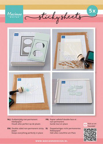 Marianne D Sticky sheets - doppelseitiges Klebegitter 5 Bg