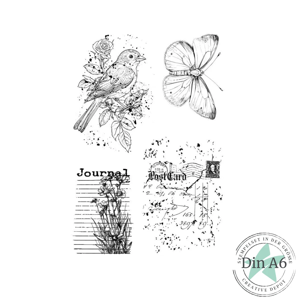 Creative Depot - Stempelset - Vintage Love III