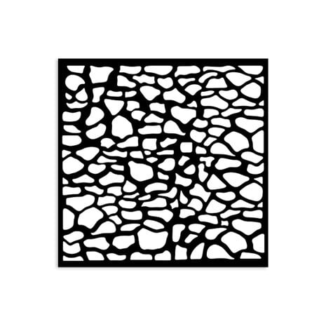 Stamperia - Silent Sea Village Thick Stencil 12x12cm Stones Pattern