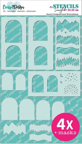 CarlijnDesign - Stencils Snowglobe Scenes CarlijnDesign - Stencils Snowglobe Scenes