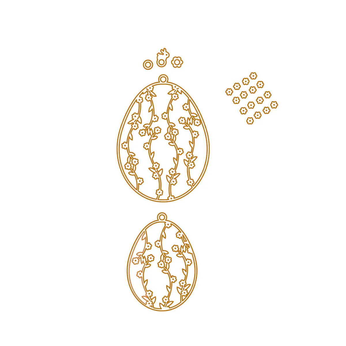 Creative Depot - Die - Blütenranken Ostereier