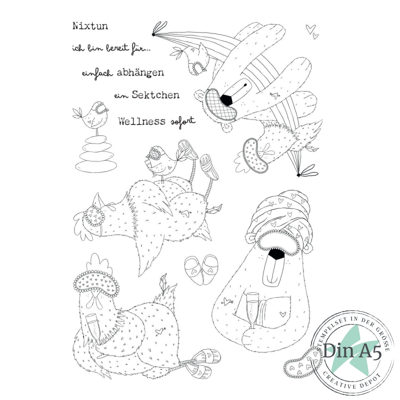 Creative Depot -   Stempelset - Wellness-Freunde 